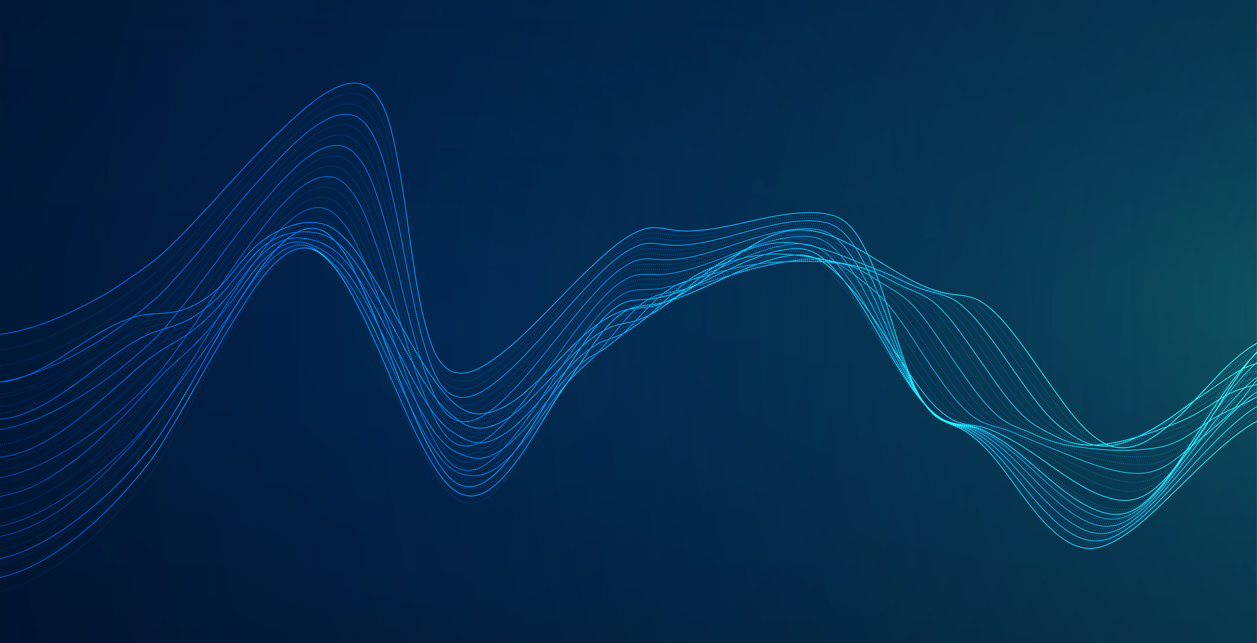 Dynamic particles sound wave flowing. Sound wave background.