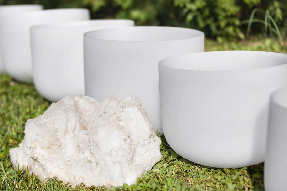 Crystal Singing Bowls for healing and meditation.
